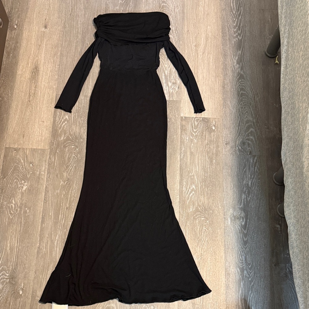 Commense Black Long Sleeve Dress